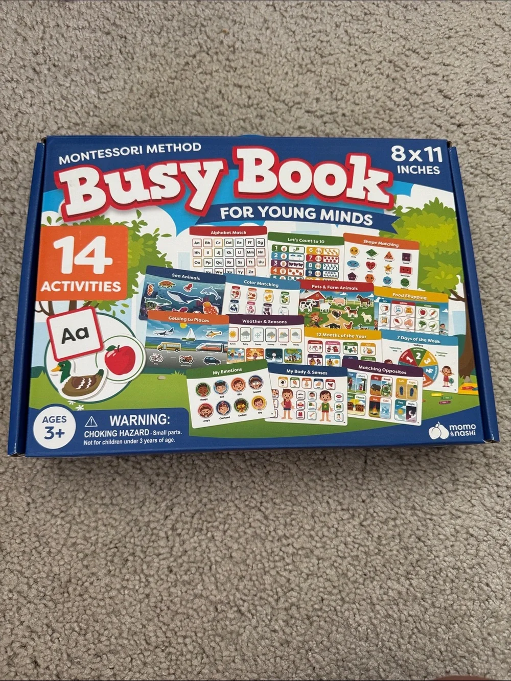 Busy Book Montessori Method Activity Book for Kids - Blue